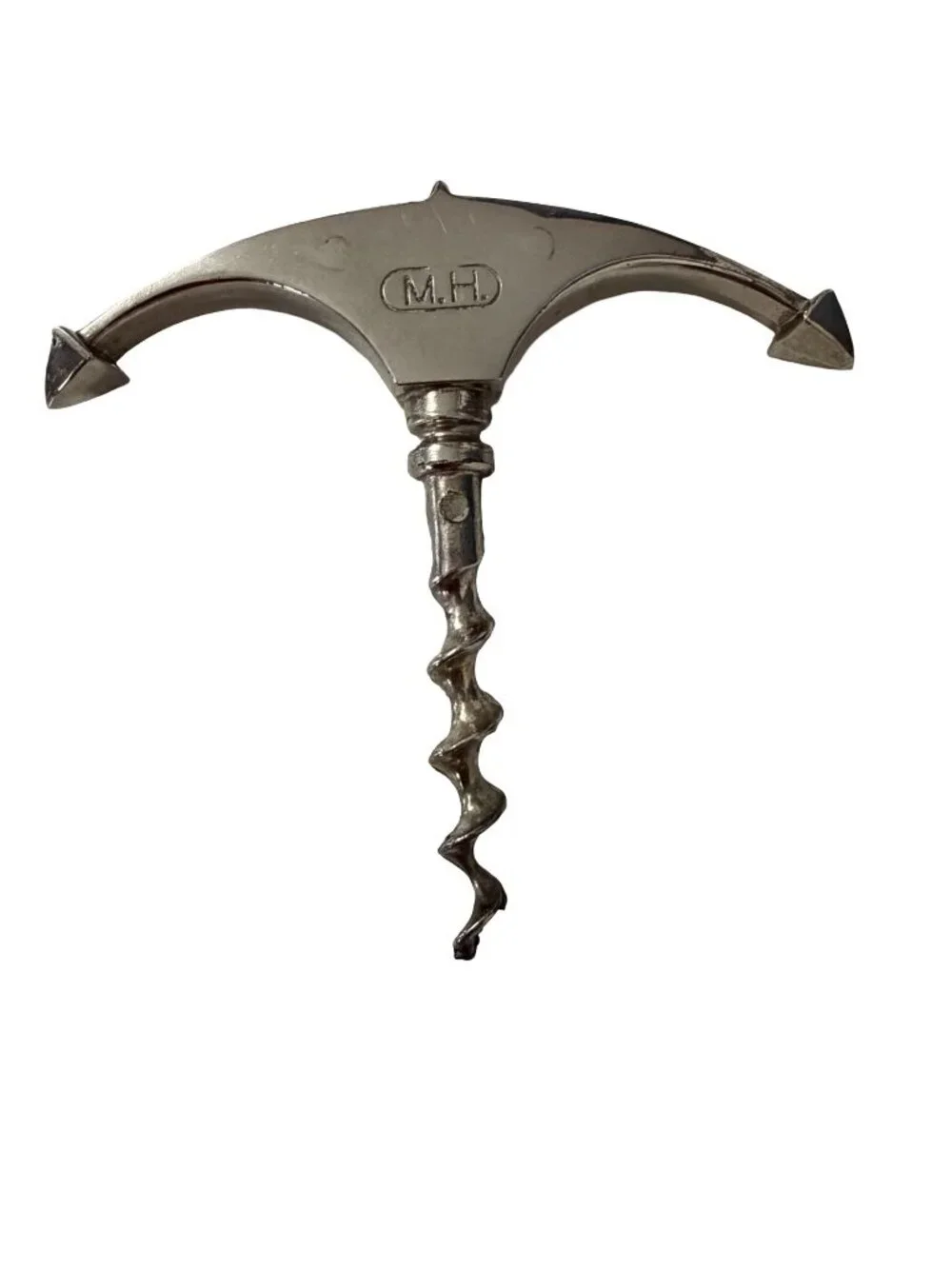 Vintage MH Anchor Corkscrew Bottle Opener 1960s 1970s Nautical Barware